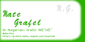 mate grafel business card